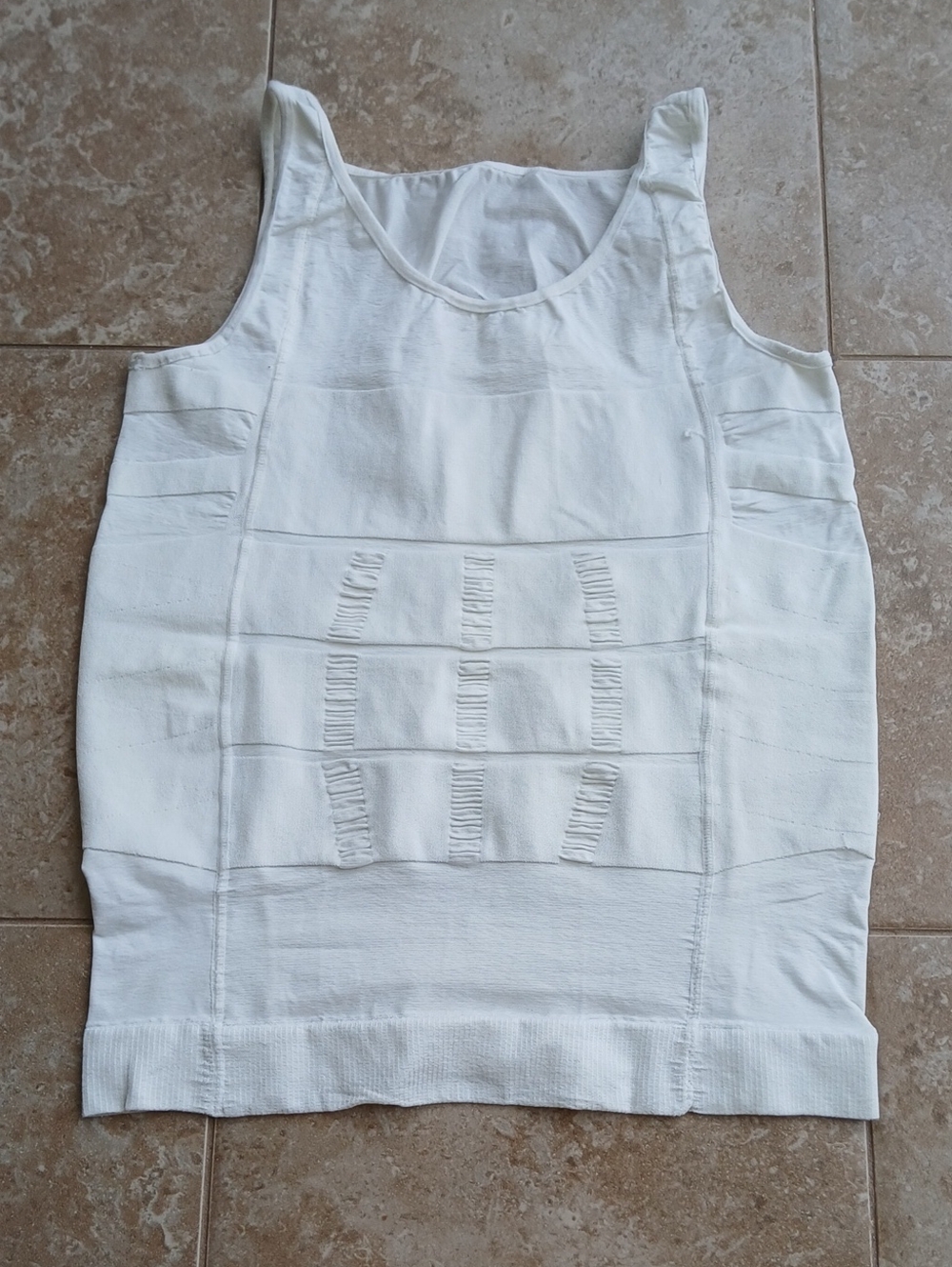 White Compression Tank Top- Surgical, Shapewear, Layering, Etc.